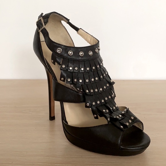 Jimmy Choo Shoes - Jimmy Choo black leather high heels shoes for women size 36